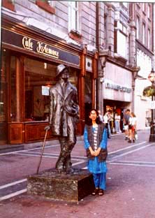With The Statue of James Joyce